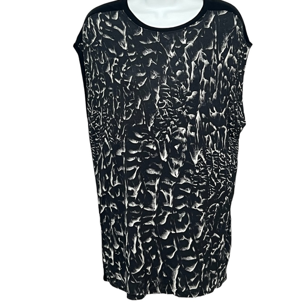 Helmut Lang Strata lightweight short sleeve gray black jersey top size medium - Picture 6 of 12